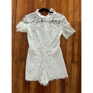 White lace romper
